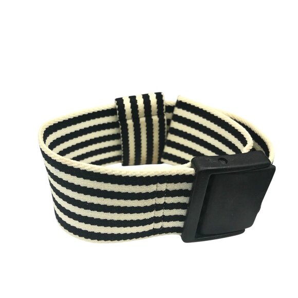 Retro Elastic Band Striped Belt Bracelet, 80s Unisex Vintage - Picture 2 of 5